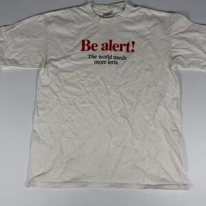 Vintage 90s Be Alert T-shirt Mens Large